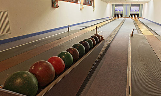 Bild einer unserer Doppel-Kegelbahnen